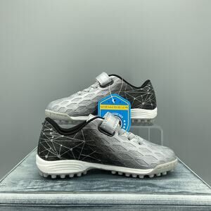 NEW Brooman Kids Indoor Soccer Shoes Gray/Black Size 12